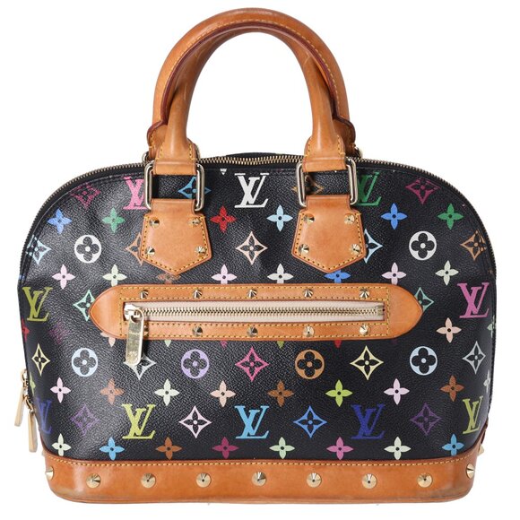 Louis Vuitton x Murakami Alma Monogram Multicolor Handbag Black - Picture 1 of 8